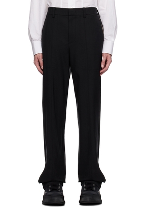 Helmut Lang Black Pleated Trousers
