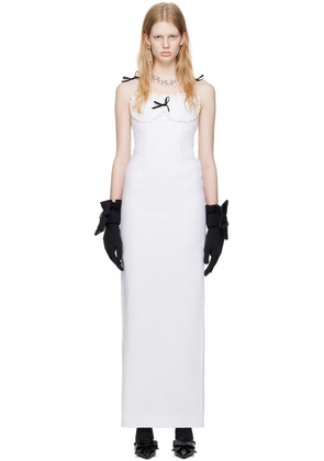 SHUSHU/TONG White Corset Maxi Dress