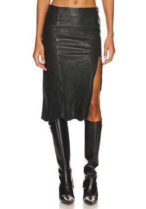Diesel Rupa Leather Skirt in Black. Size 40/6, 44.