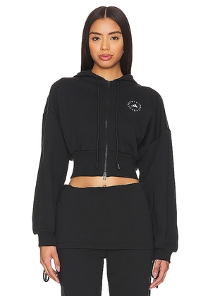 adidas by Stella McCartney True Casuals Cropped Hoodie in Black. Size M, S, XL, XS.