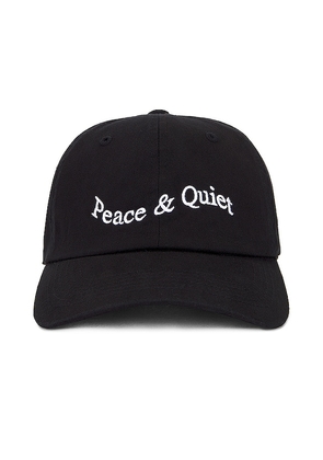 Museum of Peace and Quiet Wordmark Dad Hat in Black.
