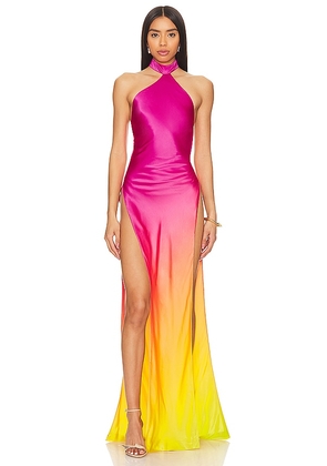retrofete Jagger Silk Dress in Fuchsia. Size L, S, XS, XXS.
