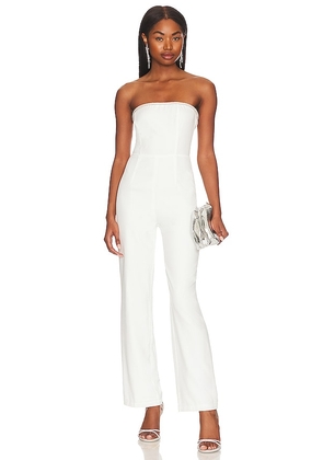 superdown Keke Strapless Jumpsuit in Ivory. Size XS.