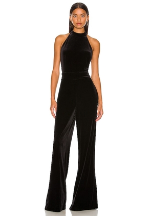1. STATE Velvet Jumpsuit in Black. Size 10, 2, 4.