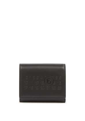 MM6 Maison Margiela Numeric logo-embossed tri-fold wallet - Black