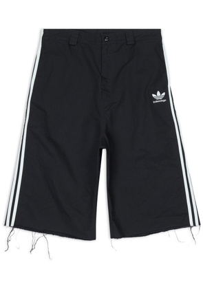 Balenciaga x Adidas stripe-detail track shorts - Black