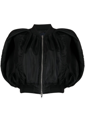 Juun.J detachable-sleeve zip-up bomber jacket - Black