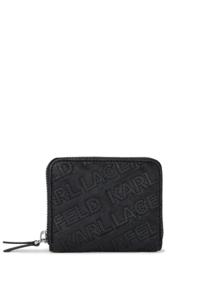Karl Lagerfeld small Essential Kuilt zip-around wallet - Black