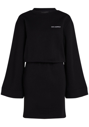 Karl Lagerfeld wide-sleeve organic-cotton minidress - Black