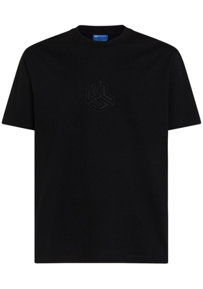 Karl Lagerfeld Jeans 3D monogram-appliqué T-shirt - Black