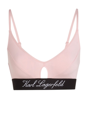 Karl Lagerfeld Hotel Karl peephole-detail bra - Pink
