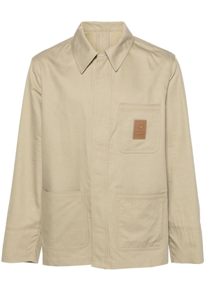 Ferragamo Gancini-patch shirt jacket - Neutrals