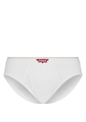 Dsquared2 logo-print elasticated-waist briefs - White