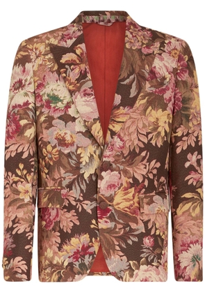 ETRO floral-print single-breasted blazer - Neutrals