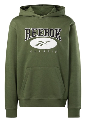Reebok Varsity logo-embroidered hoodie - Green