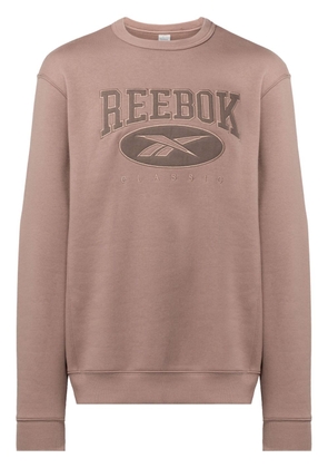 Reebok logo-embroidered crew-neck sweatshirt - Brown