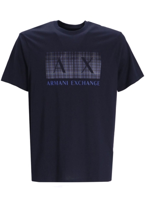 Armani Exchange logo-print cotton T-shirt - Blue