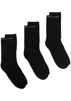 1017 ALYX 9SM logo-print ribbed socks - Black