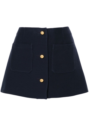 Prada button-up crepe miniskirt - Blue