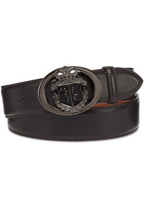 Billionaire logo-plaque leather belt - Brown
