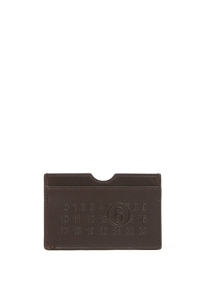 MM6 Maison Margiela Numeric logo-embossed card holder - Brown