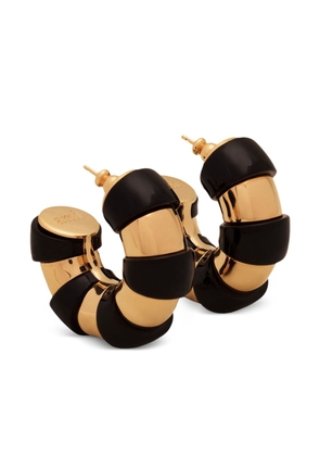 AMI Paris enamelled hoop earrings - Gold