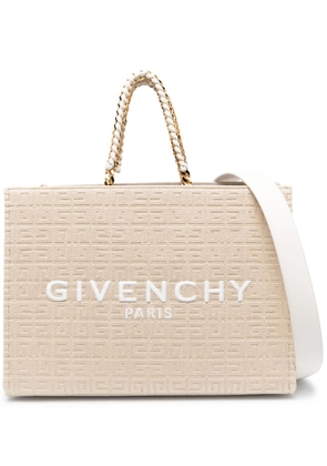 Givenchy 4G-motif jute tote bag - Neutrals