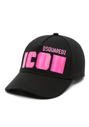 Dsquared2 Icon-print cotton cap - Black