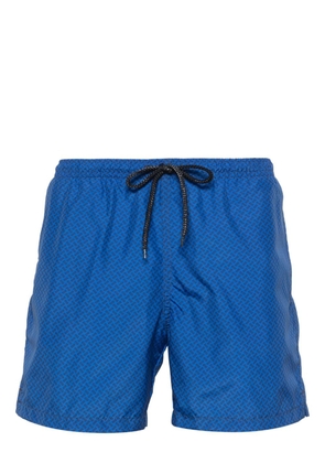 Drumohr geometric-print swim shorts - Blue