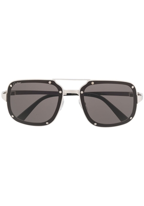Cartier Eyewear Santos de Cartier square-frame sunglasses - Silver
