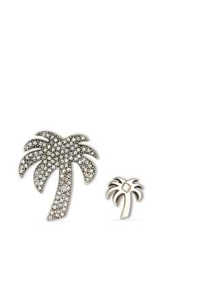 Palm Angels Palm Tree crystal-embellished earrings - Silver