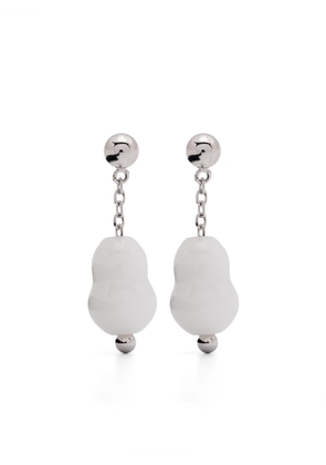 LEMAIRE carved-stone earrings - White