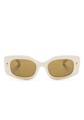 Tory Burch Miller rectangle-frame sunglasses - White