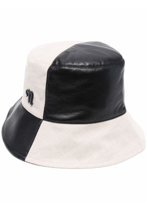 Nanushka panelled bucket hat - Black