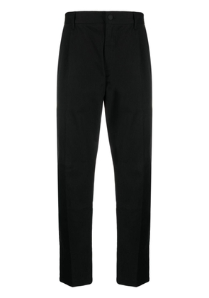 Calvin Klein straight-leg cotton trousers - Black