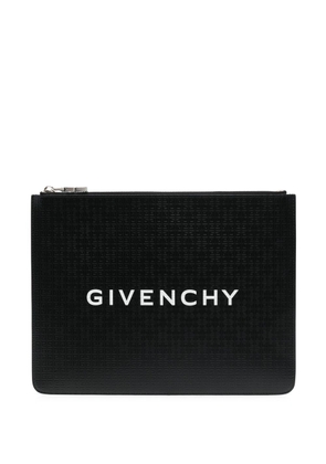 Givenchy 4G-motif leather clutch bag - Black