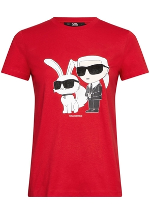 Karl Lagerfeld Karl Choupette print T-shirt - Red