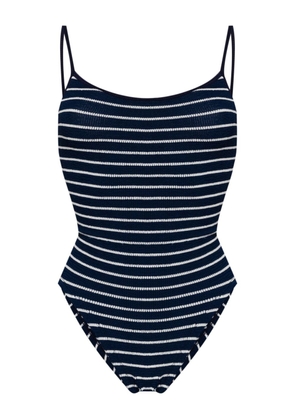 Hunza G Pamela striped crinkled swimsuit - Blue