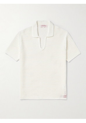 Orlebar Brown - Batten Crocheted Cotton Polo Shirt - Men - White - S