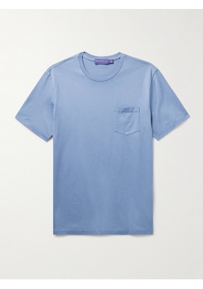 Ralph Lauren Purple Label - Garment-Dyed Cotton-Jersey T-Shirt - Men - Blue - S
