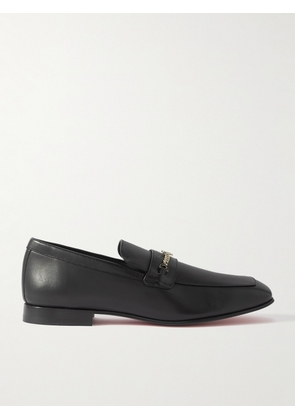 Christian Louboutin - Logo-Embellished Leather Loafers - Men - Black - EU 40