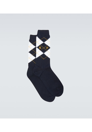 Kenzo Logo jacquard cotton-blend socks