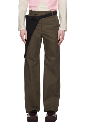 STRONGTHE Brown Pouch Trousers