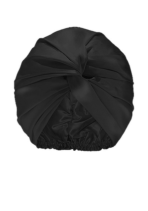 slip Pure Silk Turban in Black - Black. Size all.