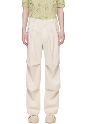 AFTER PRAY Beige Technical Trousers