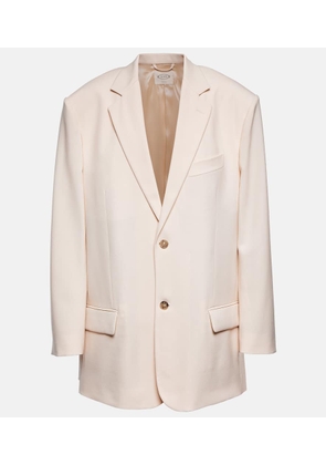 Tod's Leather-trimmed wool blazer