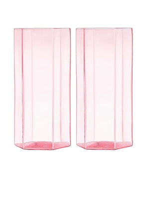 Maison Balzac Coucou Tall Glass Set of 2 in Pink - Pink. Size all.