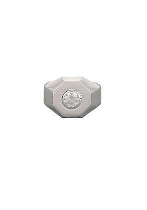 Hatton Labs Octagon Signet Ring in Silver - Metallic Silver. Size 10 (also in 7, 8, 9).