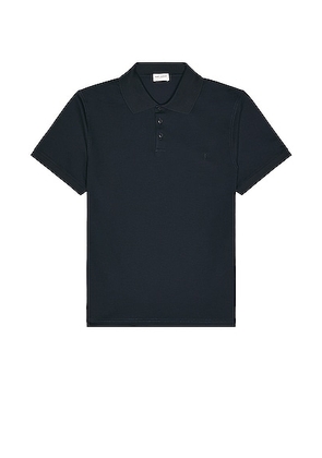 Saint Laurent Sport Polo in Marine - Blue. Size L (also in M, S, XL).