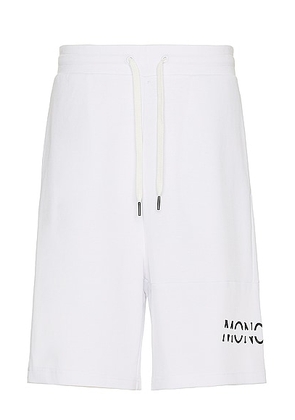 Moncler Sweat Shorts in White - White. Size L (also in M, S).